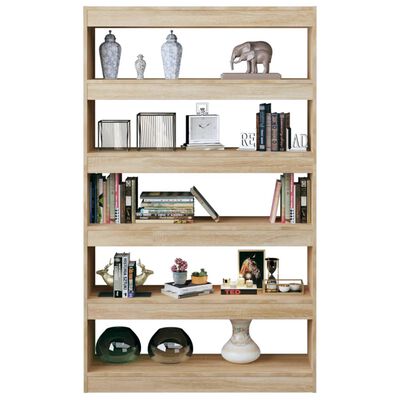 vidaXL Book Cabinet/Room Divider Sonoma Oak 39.4"x11.8"x65.4"