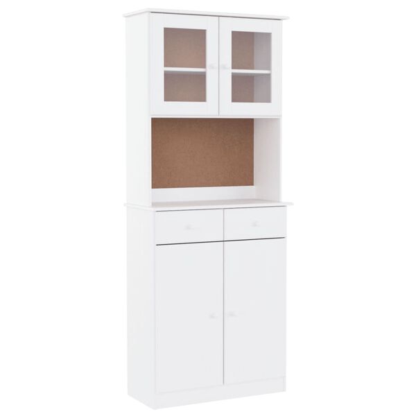 vidaXL Highboard White Solid pine wood Large Highboard Rectangular