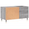 vidaXL Record Cabinet Grey Sonoma Engineered Wood, Iron Medium