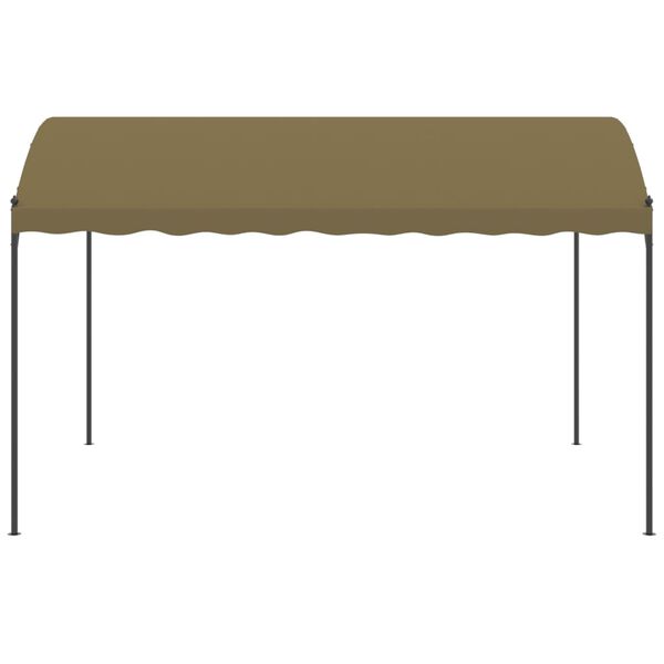 vidaXL Gazebo Taupe and Black Polyester fabric and steel frame Large