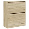 vidaXL Shoe Cabinet Sonoma oak Engineered wood Slimfit for narrow spots