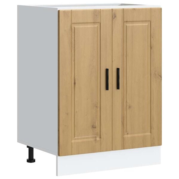vidaXL Kitchen Base Cabinet Artisan Oak Engineered Wood Medium