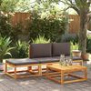 vidaXL Garden Footstool Solid Wood Natural Finish Solid Acacia wood