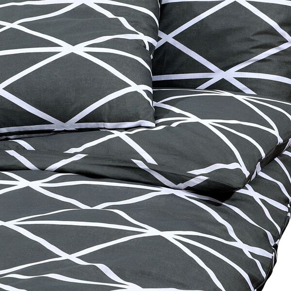 vidaXL Duvet Cover Set Set of 2 Gray 100% Cotton 53.1 x 78.7 in