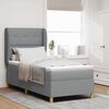 vidaXL Box Spring Bed with Mattress Dark Grey 35.4 x 74.8 in Fabric