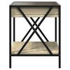 vidaXL Bedside Table Sonoma oak Engineered wood and steel Small
