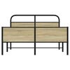 vidaXL Bed Frame Sonoma Oak Steel and engineered wood Double Bed Frame
