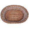 vidaXL Dog Basket Natural Willow 19.7 in Lightweight Dog Bed Oval
