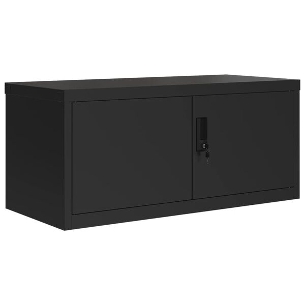vidaXL File Cabinet Black 35.4x15.7x43.3" Steel