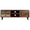 vidaXL TV Stand Diverse Solid Mango Wood Standard TV Stand Rectangular