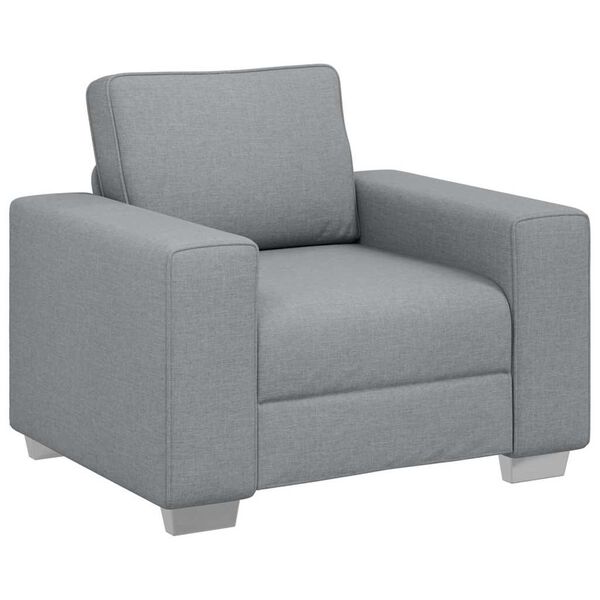 vidaXL Sofa Light Grey 39.37 x 30.31 x 32.28 in Fabric