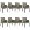 vidaXL Garden Dining Set Black and Grey