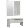 vidaXL Hallway Furniture Set Concrete grey Engineered wood, acrylic