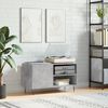 vidaXL Record Cabinet Concrete Grey Engineered Wood, Iron Medium