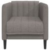 vidaXL Sofa Chair Taupe Polyester, Plywood, Solid Wood Single Sofa Chair