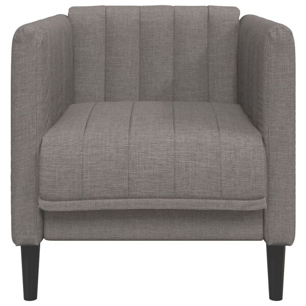 vidaXL Sofa Chair Taupe Polyester, Plywood, Solid Wood Single Sofa Chair