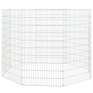vidaXL Animal Enclosure Silver Galvanized iron 21.3 x 39.4 in per panel