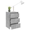 vidaXL Bed Cabinet Concrete grey Engineered wood Medium Bed Cabinet