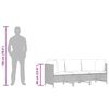 vidaXL Garden Sofa Grey PE rattan, steel, polyester 3-Seater