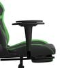 vidaXL Gaming Chair Black and Green Faux leather, metal, plywood, foam