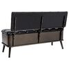 vidaXL Storage Bench Black Faux leather, MDF, Engineered wood, Steel
