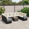vidaXL Garden Sofa Set Black PE Rattan Large Modular Garden Sofa Set