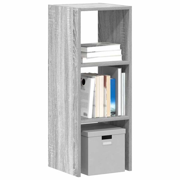 vidaXL Bookcase Grey Sonoma Engineered Wood Bookcase Rectangular