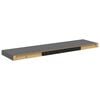 vidaXL Wall Shelf High gloss grey Honeycomb MDF 35.4 in x 9.3 in x 1.5 in