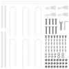 vidaXL Garden Fence White 66.9" x 39.4" Powder-coated steel