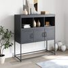 vidaXL Sideboard Anthracite Cold-rolled Steel 39.4x15.4x42.1 in