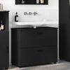 vidaXL Bathroom Cabinet with Drawer Black 30.12 x 13.78 x 25.20 in