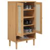 vidaXL Shoe Cabinet Brown Solid pine wood with UV varnish finish Medium