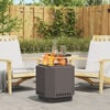 vidaXL Smokeless Fire Pit Black 18.90 x 18.90 x 20.08 in Steel