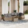 vidaXL Garden Sofa Set Beige PE Rattan Large Modular Garden Sofa Set