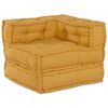 vidaXL Modular Sofa 4 pcs Yellow Fabric