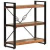 vidaXL Bookcase Mixed wood finish and black iron