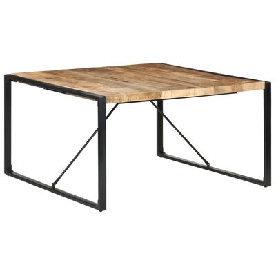 vidaXL Dining Table 55.1"x55.1"x29.5" Rough Mango Wood