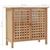 vidaXL Storage Cabinet Natural Solid walnut wood and plywood Medium