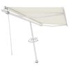 vidaXL Retractable Awning Cream