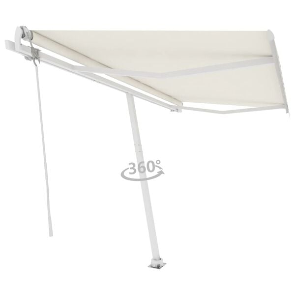 vidaXL Retractable Awning Cream