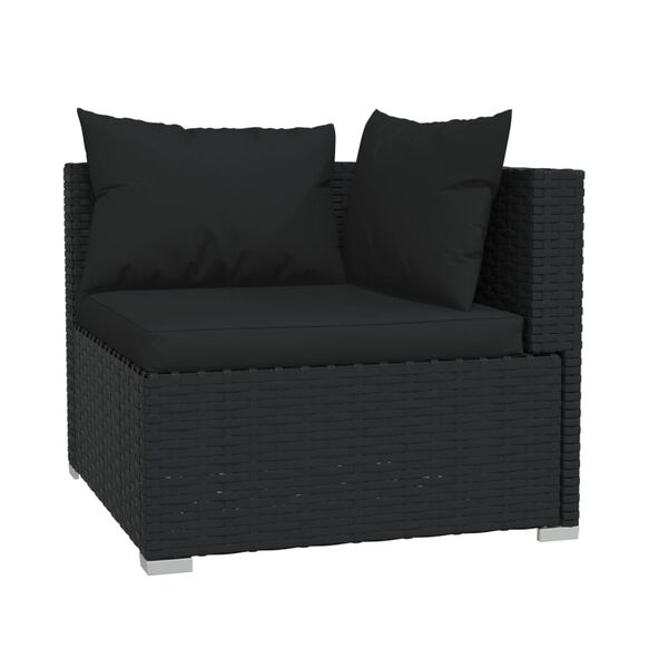 vidaXL Garden Lounge Set Black