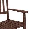 vidaXL Rocking Chair Brown Solid Poplar wood Standard Foldable