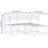 vidaXL Garden Sofa Set Natural wood Solid Douglas wood 3 Piece Modular