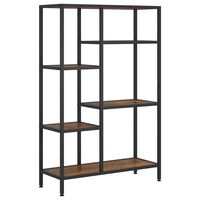 vidaXL Book Shelf 31.5"x11.8"x47.2" Steel and Engineered Wood