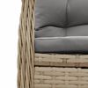 vidaXL 5 Piece Patio Dining Set with Cushions Beige Poly Rattan