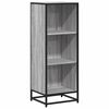 vidaXL Book Cabinet Grey Sonoma Engineered Wood, Metal Medium