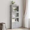 vidaXL Highboard Concrete grey Engineered wood Tall Highboard