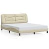 vidaXL Bed Frame Cream
