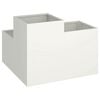vidaXL Garden Planter White 80 x 80 x 60 cm Steel