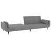 vidaXL Sofa Bed Light Grey Velvet (100% polyester), wood, metal 2-seater